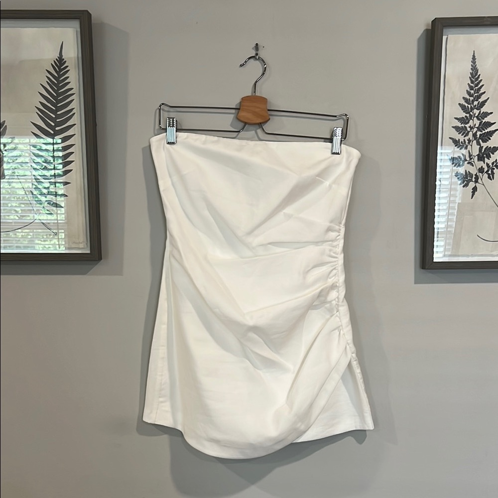 White Strapless Dress